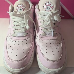 Nike Pink and White Sneakers